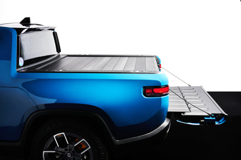 Powder Coated Aluminum Tonneau Cover for the Rivian R1T.