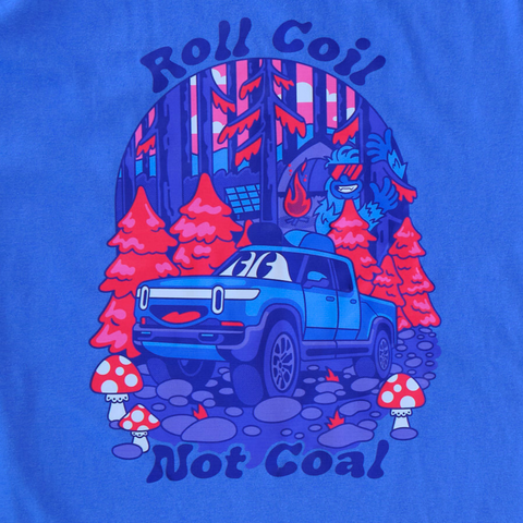 Interrobang Automotive "Roll Coil, Not Coal" Cartoon T-Shirt