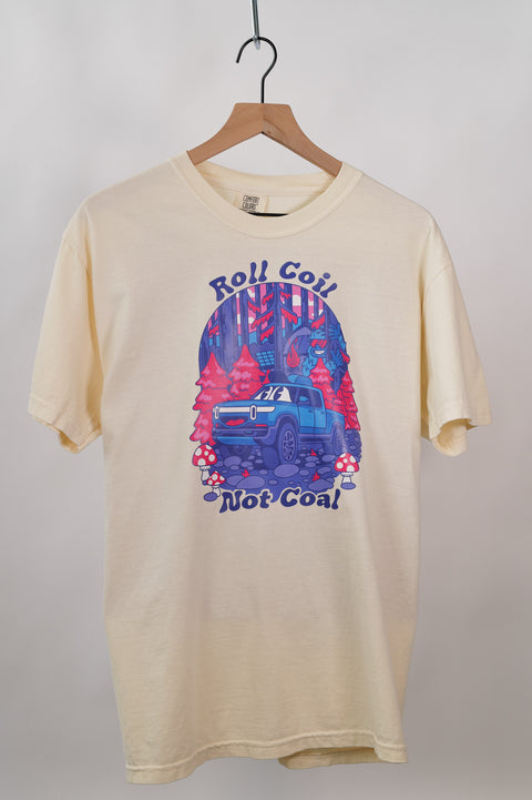 Interrobang Automotive "Roll Coil, Not Coal" Cartoon T-Shirt